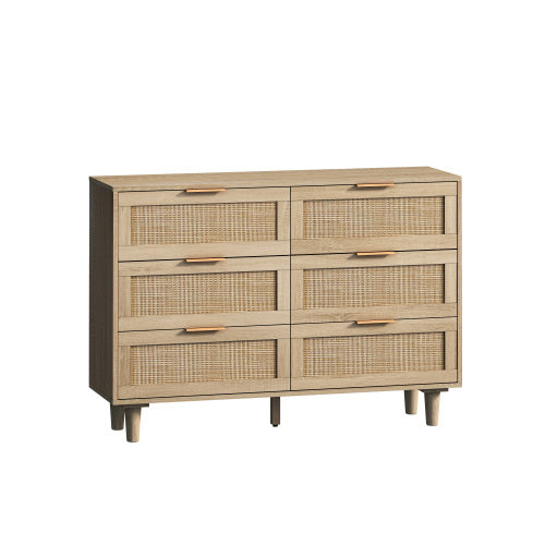 Drawers Rattan Storage Cabinet Rattan Drawer,for Bedroom,Living Room,Natural