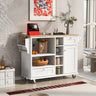 Viva Atelier Meridian Kitchen Island Cart with Storage Cabinet & Locking Wheels