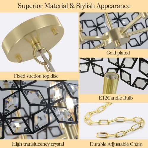 Modern Round Crystal Chandelier – Elevate Your Home with Timeless Luxury