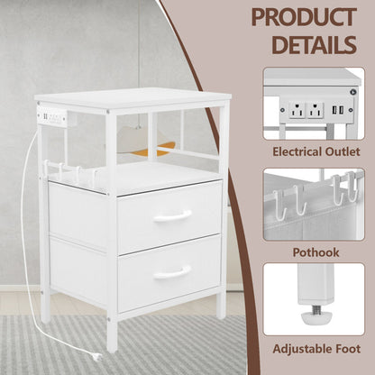 Charging Bedside Table with Wireless & USB Features | Viva