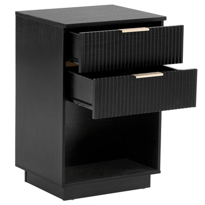 Viva Wave Noir Bedside Cabinet
