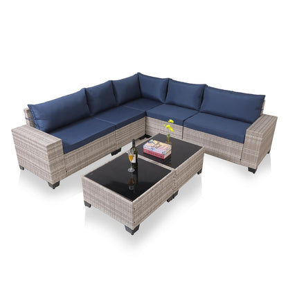 Viva Smart Living Collection: 7‑Piece Outdoor Wicker Patio Set