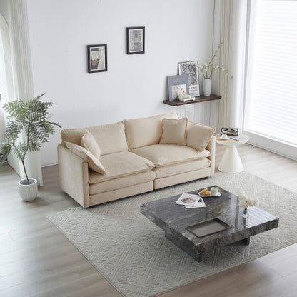 Viva Cozy Collection: Modern Fabric Loveseat Sofa Couch