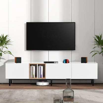 White 3-Door TV Stand | Viva Meridian