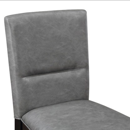 Gray Faux-Leather Side Chair | Viva Amelia