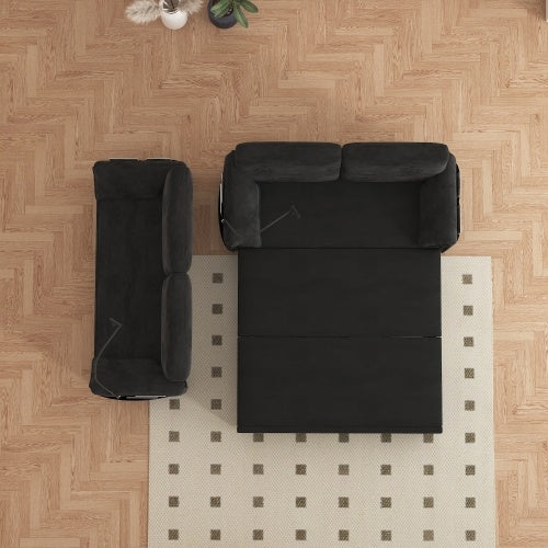 Viva Comfort Series: 63-Inch Velvet Multi-Mode Sofa Bed