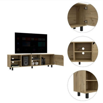 Beige Light-Oak-Finish TV Stand | Viva Valdivia