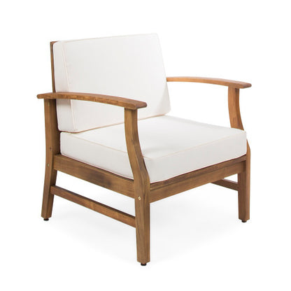 Cream Wooden Club Chair | Viva Clement