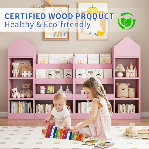 Viva Juni Collection: Viva Juni Leaning Wooden Storybook Shelf