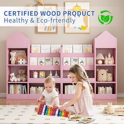 Viva Juni Collection: Viva Juni Leaning Wooden Storybook Shelf