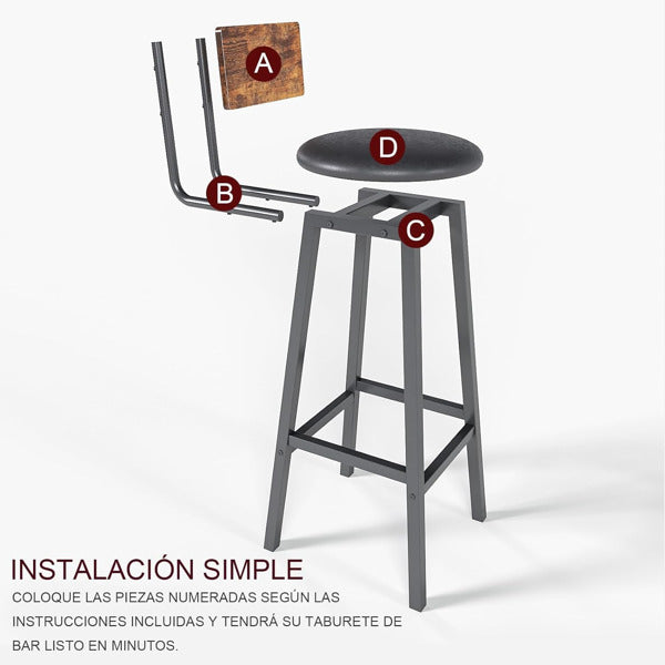 Éclat Bar Stool Set, 2-Piece | Viva