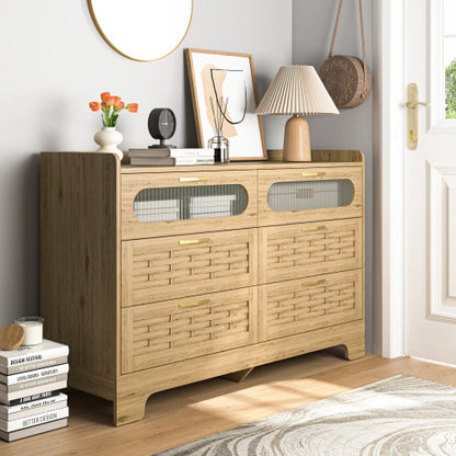 Viva Elite Wooden 6-Drawer Bedroom Vanity Collection - The Future of Natural Craftsmanship