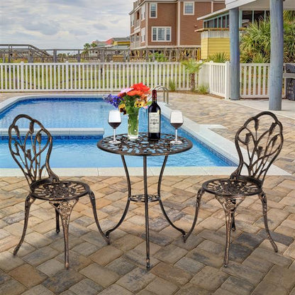 Bronze Accent Chair & Round Side Table Set | Viva