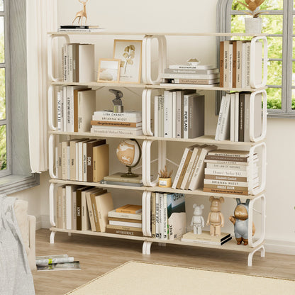 5-tier industrial bookshelf for home office books