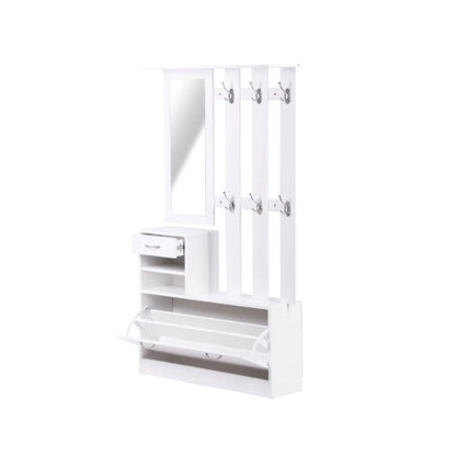 Viva Elite Entryway Command Center - Multi-Functional Cabinet with Mirror