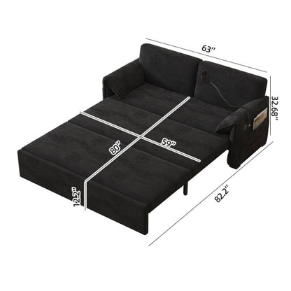 63-in Velvet Multi-Mode Sofa Bed | Viva