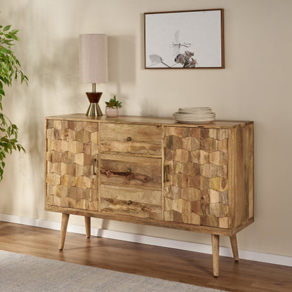 Wood-Tone 3-Drawer, 2-Door Sideboard | Viva