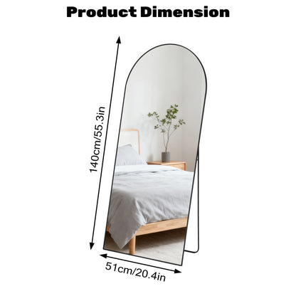 full length floor mirror black & gold 19 21 24 styled in closets view 2