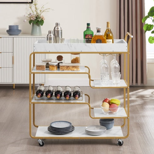 The Viva 6-Tier Bar Cart – Where Sophisticated Entertaining Begins