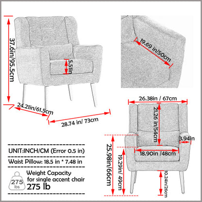White Teddy Upholstered Armchair | Viva Cozy Luxe