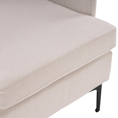 Off-White Upholstered Swivel Lounge Chair | Viva Astra