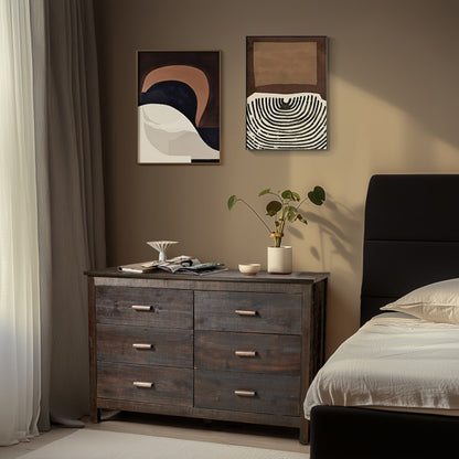 Viva Solstice Brown MDF Six-Drawer Chest