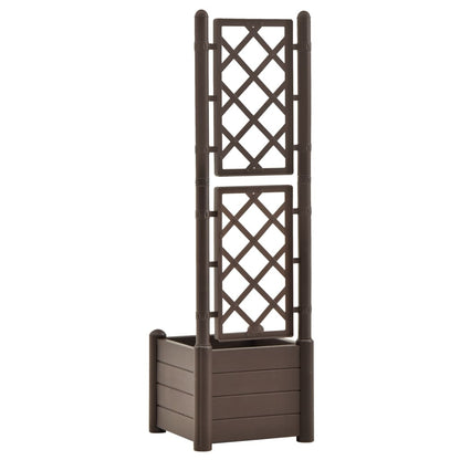 Modern Mocha Garden Planter with Trellis | Stylish & Functional Outdoor Decor