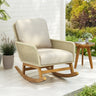 Viva Solace Ivory Wicker Rocking Chair