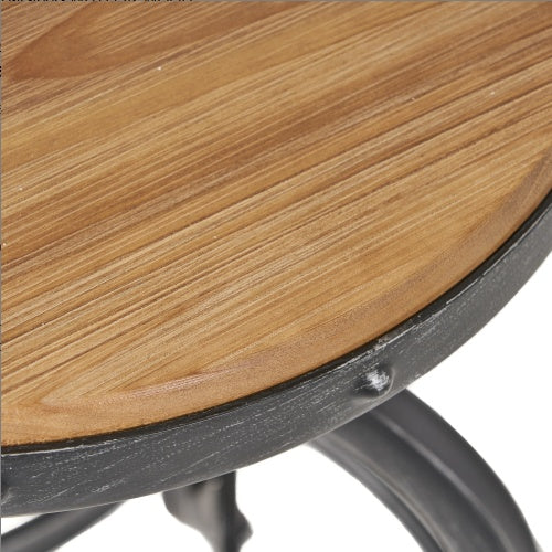 Viva Elite Adjustable Swivel Bar Stool with Fir Wood Seat