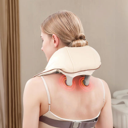 Electric Neck Massager with Heat - Ultimate Pain Relief for Neck & Shoulders