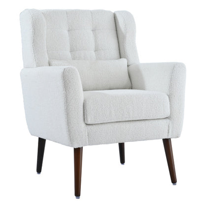 White Teddy Upholstered Armchair | Viva Cozy Luxe