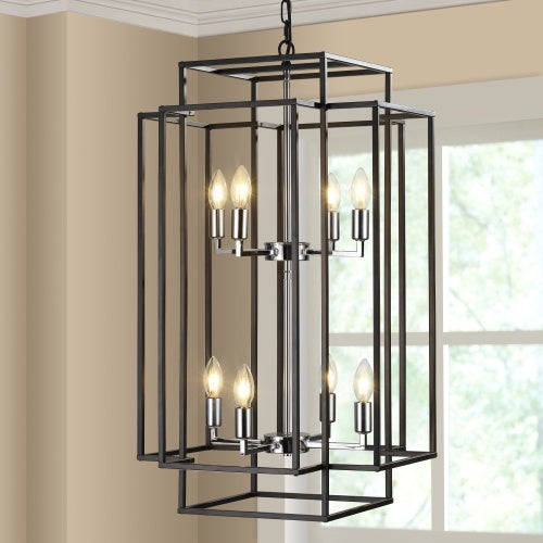 Viva Smart Living Collection: 8‑Lantern Tiered Farmhouse Chandelier
