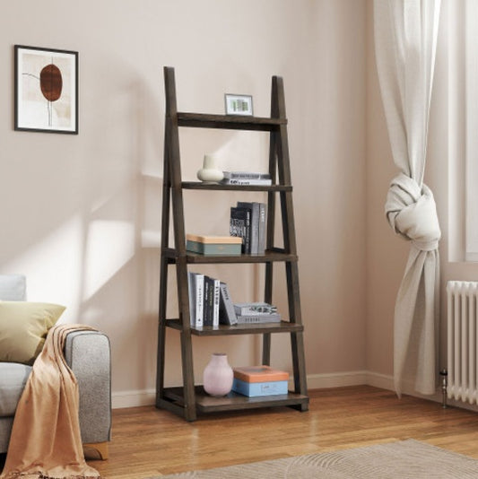 The Viva 5-Tier Rubberwood Shelf – Where Simplicity Becomes Sculpture