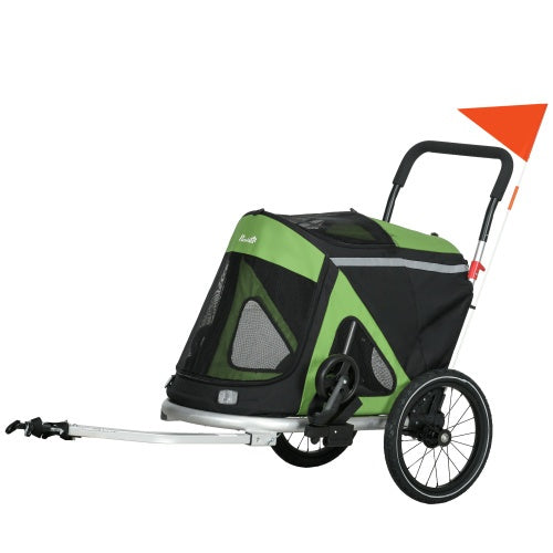 Viva Luxe Rover Green Pet Trailer & Stroller