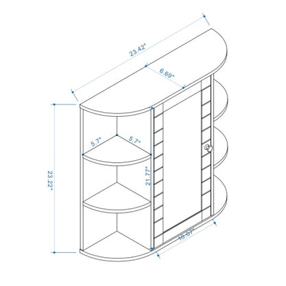 Viva Atelier Luna Wall-Mounted Bathroom Cabinet