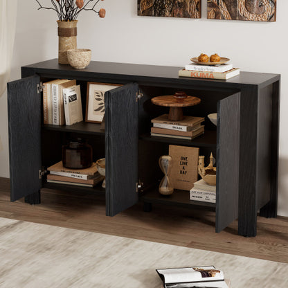 Vintage 4-Door Cabinet - Timeless Elegance for Your Home