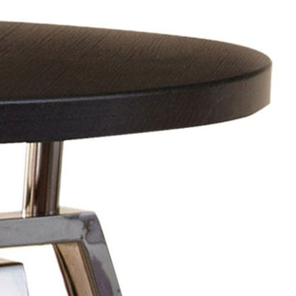 Crofton Round Cocktail Table with Casters, Black | Viva