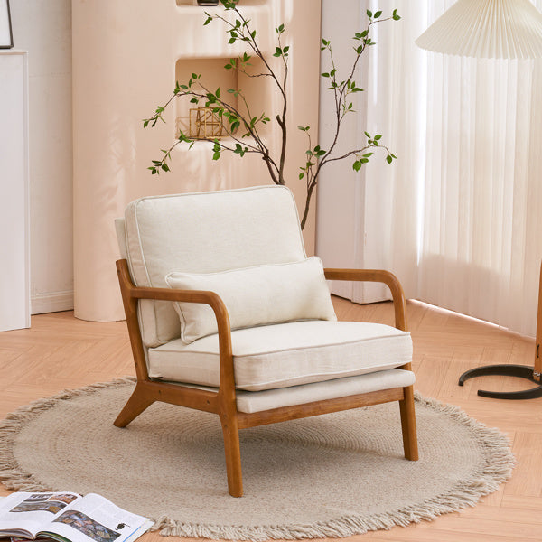 Viva Modern Living Collection: Oslo Oak Lounge Chair