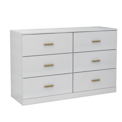 Viva Elite Modern White 6-Drawer Vanity Console - The Future of Minimalist Sophistication