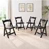 Set Of 4 Upholstered Folding Chairs