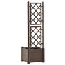 Modern Mocha Garden Planter with Trellis | Stylish & Functional Outdoor Decor