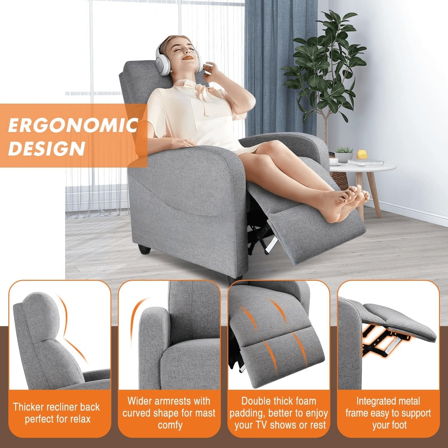 Viva Atelier Meridian Manual Reclining Massage Lounge Chair