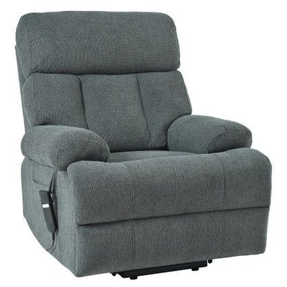Oversized Power Lift Recliner Chair For Elderly, Electric Fabric Recliner Chair For Seniors, Home Theater Seating,Reclining Sofa Chair With Remote Control,Side Pocket ,Spacious SeatDark Gray