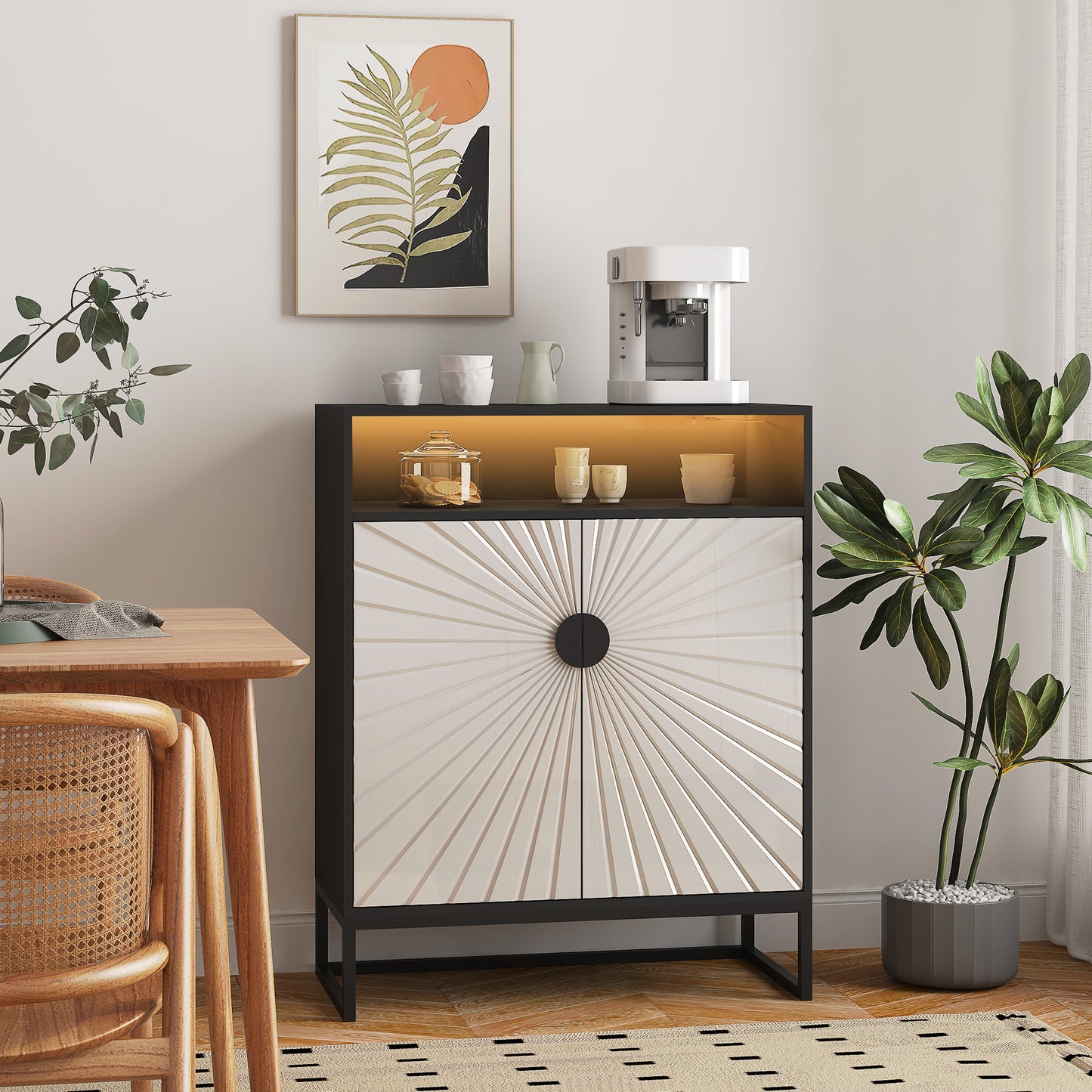 Viva Essentials Collection: 5-Tier Shoe Storage Cabinet with Doors