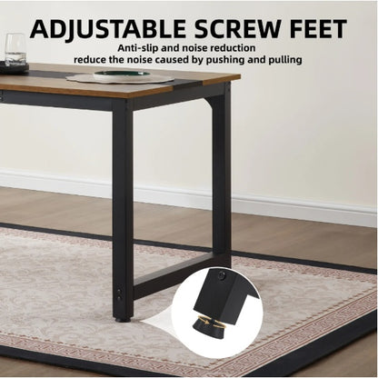 Black Brown 79.5-Inch Computer Desk | Viva Meridian