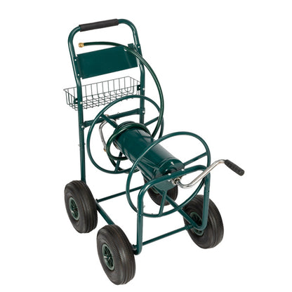 Industrial-Style Green Molten Iron Pipe Cart | Sturdy & Multi-Functional Storage Solution