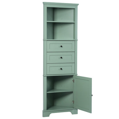 Green Triangular Tall Storage Cabinet | Viva Émeraude