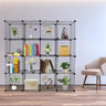 🗄️ Viva Essentials – 16-Grid Iron Mesh Material Storage Rack