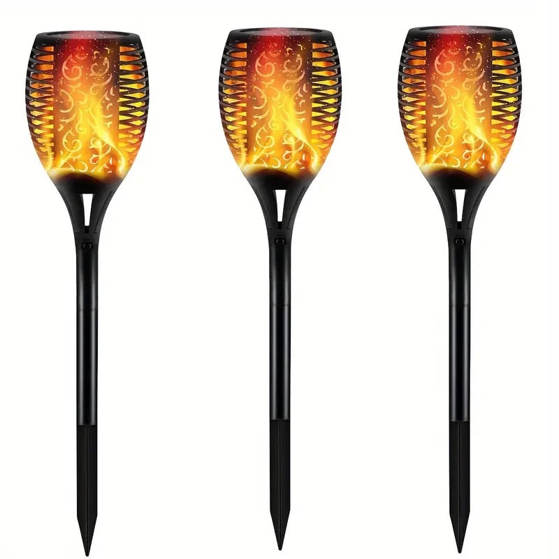 Viva Elite Solar Flame Torch Light - Dancing Fire Garden Pathway Illumination