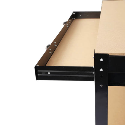 Viva Workshop Collection - Industrial-Style Rolling Workbench with Tool Storage